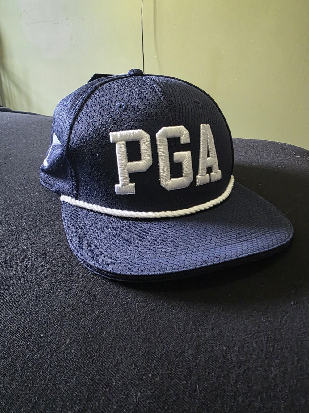 PGA Navy Rope-Trim Baseball Cap